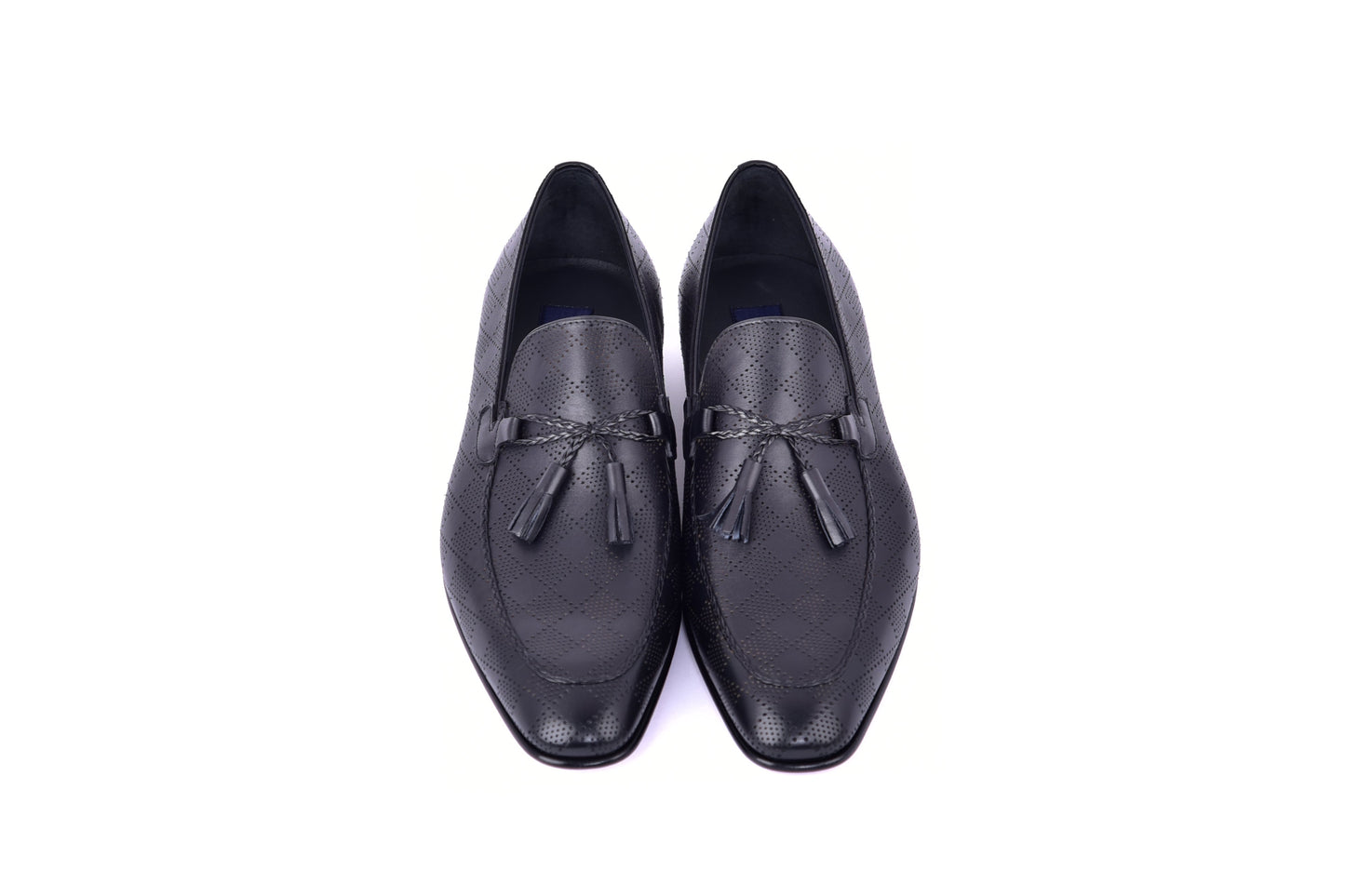 C0001113-5509 Tassel loafer with designed leather-Black