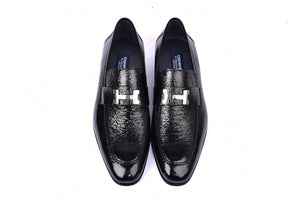 C01998-5760V H buckle Vita Calf Skin-Black