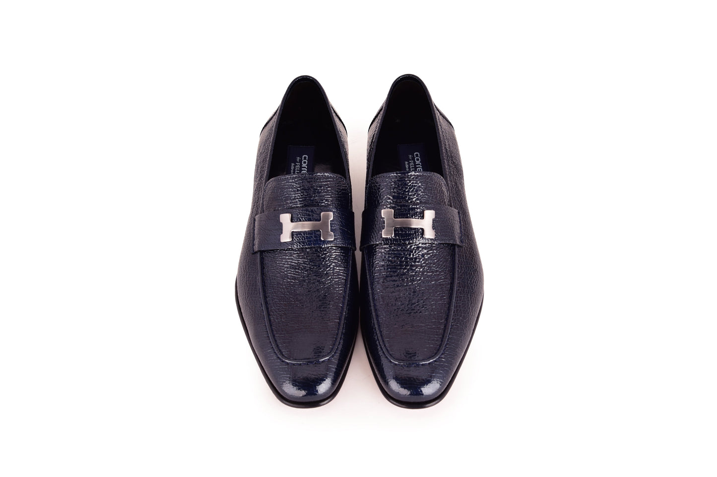 C02001-5760V H buckle Vita Calf Skin- Navy