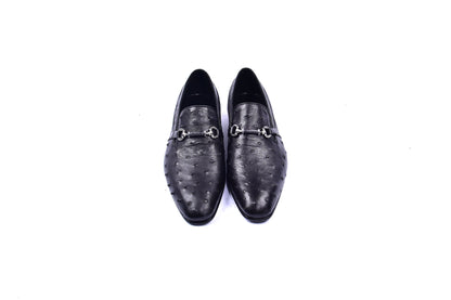 C0225-5776 Genuine Ostrich- Black