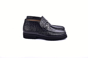 C03023-5786C Horn Back Print Leather- Black