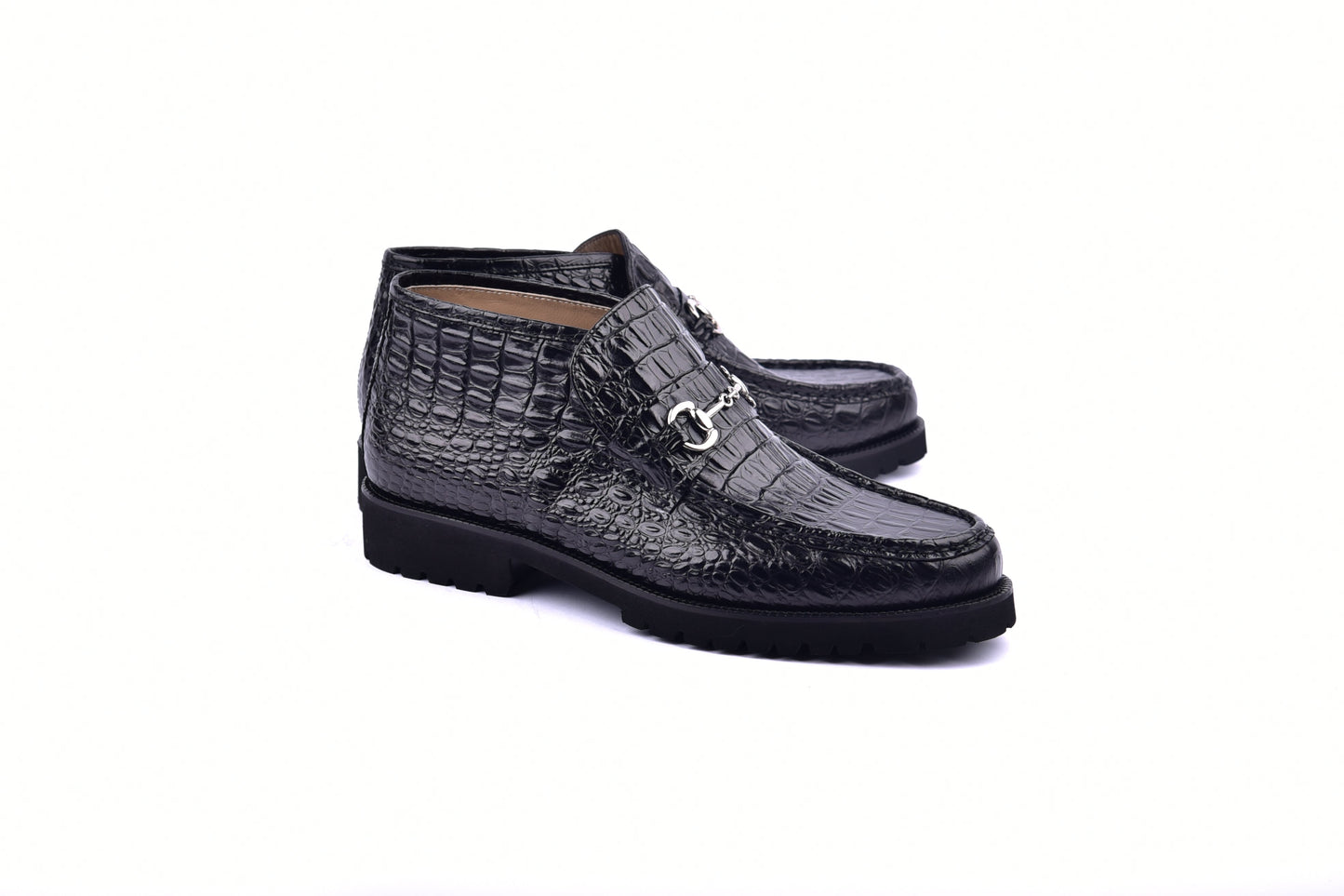 C03023-5786C Horn Back Print Leather- Black