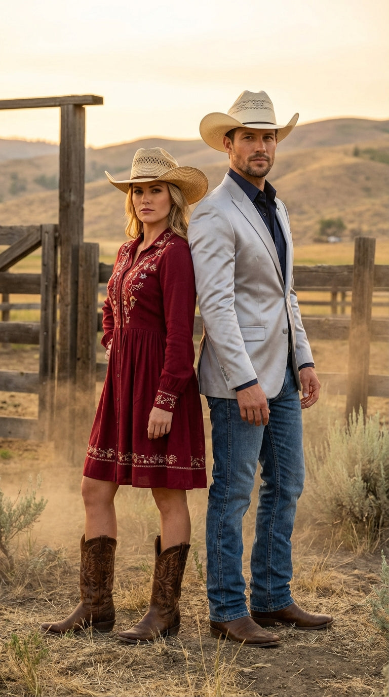 Mens Shiny Silver Cowboy Blazer – Western Style Satin Finish Blazer for Party, Country Events and Evening Wear