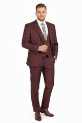 men-s-burgundy-checkered-3-piece-suit-windowpane-classic-fit-plaid-blazer-with-vest-and-pants