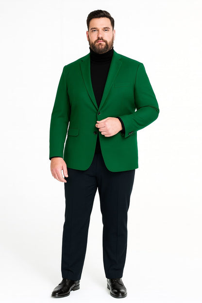 Mens Green Blazer  Stylish Casual and Formal Sport Coat for Parties, Weddings and Events in Emerald Green