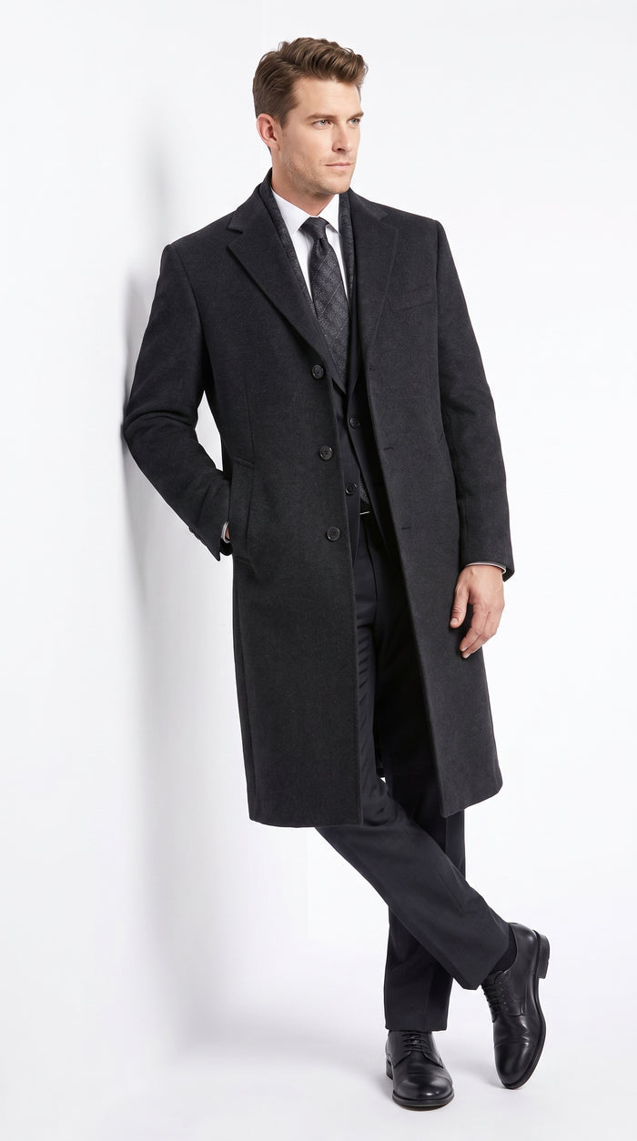 Men’s Black Long Overcoat – Daredevil Born Again Wilson Fisk Inspired Classic Kingpin Coat