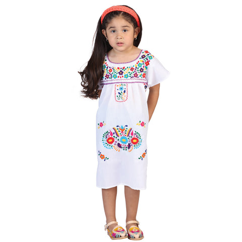 Girlƒ??s Mexican Embroidered Dress