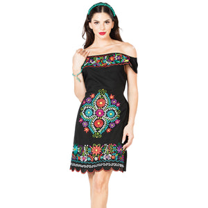 Black Mexican Dress Linda