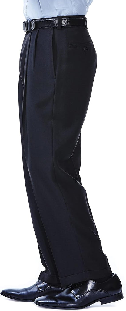 Mens E-Clo Repreve Classic Fit Pleat Front Dress Pant with Hidden Expandable Waistband