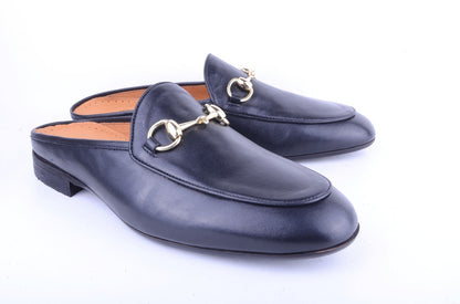 P00027-6251 Open Back Buckle loafer-Black