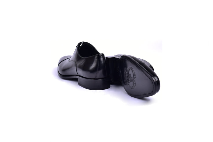 C0092-6265 Cap toe Lace up-Shinny Calf Black