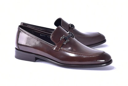 Corrente 6415 Calfskin Slip-On Loafer - Brown - Brown - Size 13