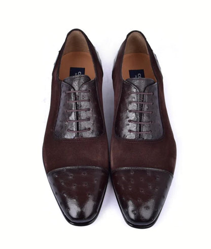 Corrente 6708 Cap-Toe Lace-Up Oxford - Brown - Image 3