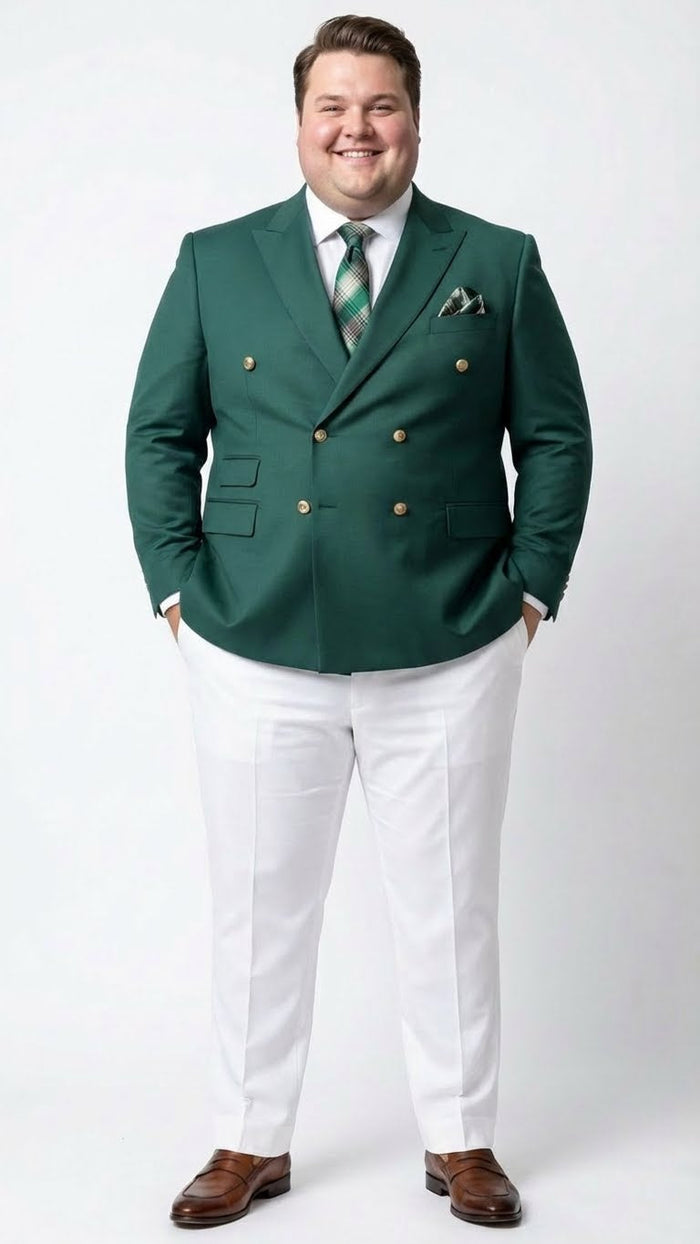Men’s Dark Green Double Breasted Blazer – Hunter Olive Green Sport Jacket coat