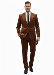mens-brown-velvet-2-piece-suit-luxury-slim-fit-formal-blazer-and-pants-set-in-rust-copper-color