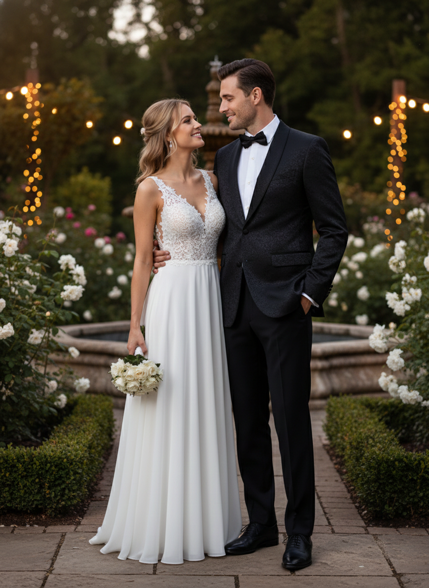 Mens Black Textured Paisley floral Tuxedo Suit  Premium Slim Fit Formal Wedding, Prom, with Bowtie