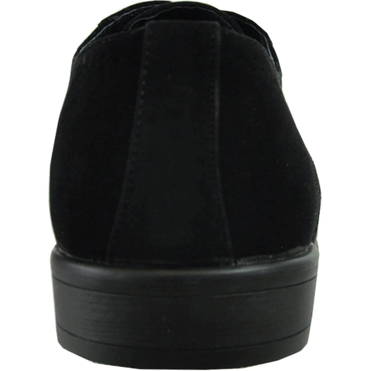 Bravo Mens Vegan Suede Wedding & Prom Wingtip Lace Up Dress Shoe in Black