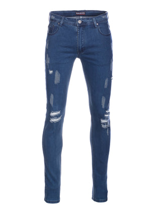 Skinny stretch ripped Jeans Dark Wash