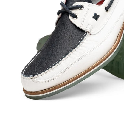Marco Di Milano Amalfi Navy / White Premium Calf Leather Boat Shoes - view 4
