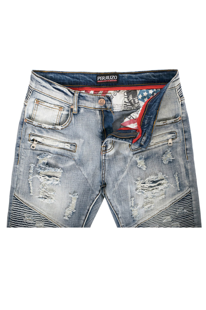 Moto Jeans in  stone wash
