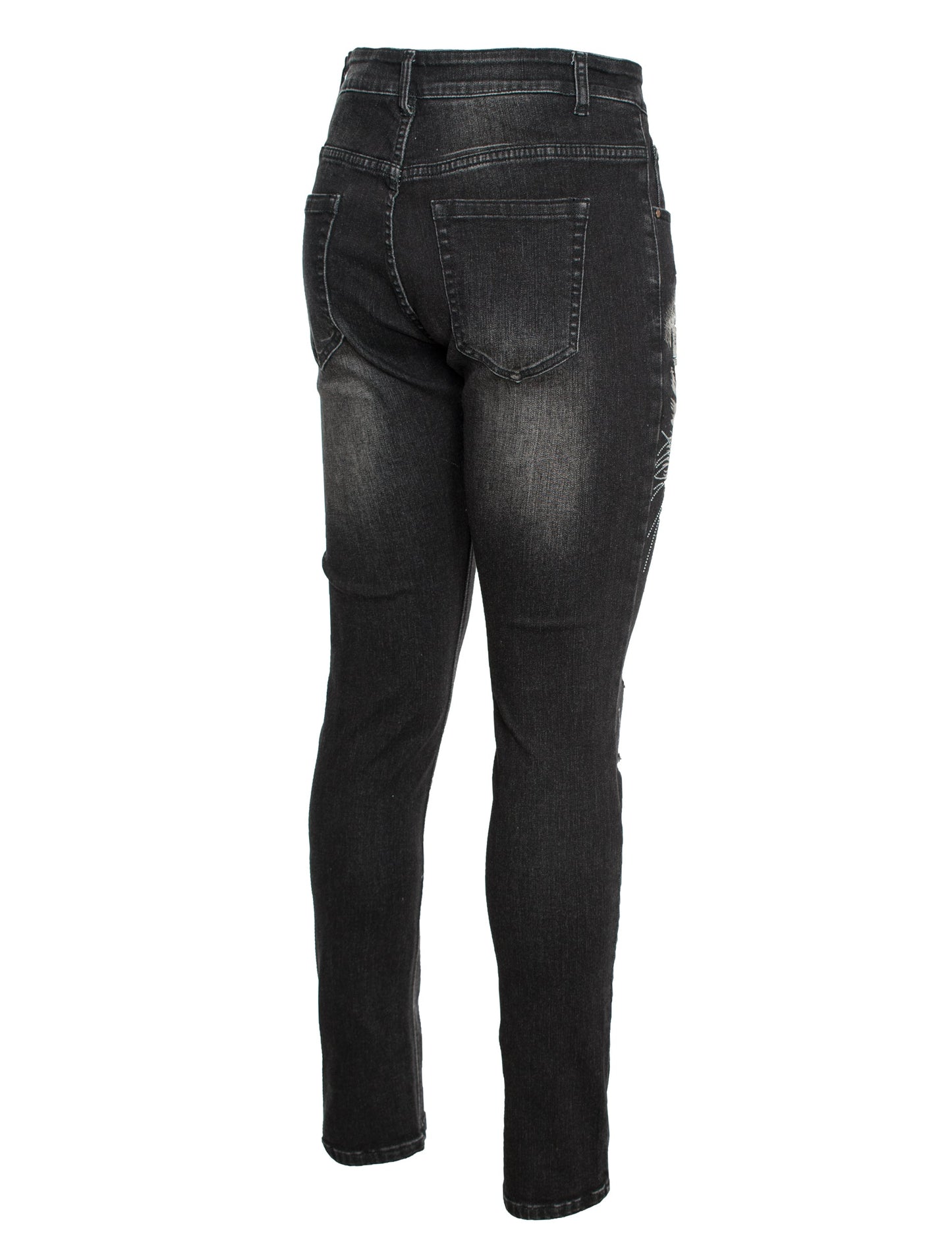 Tigger Motif on Skinny black denim
