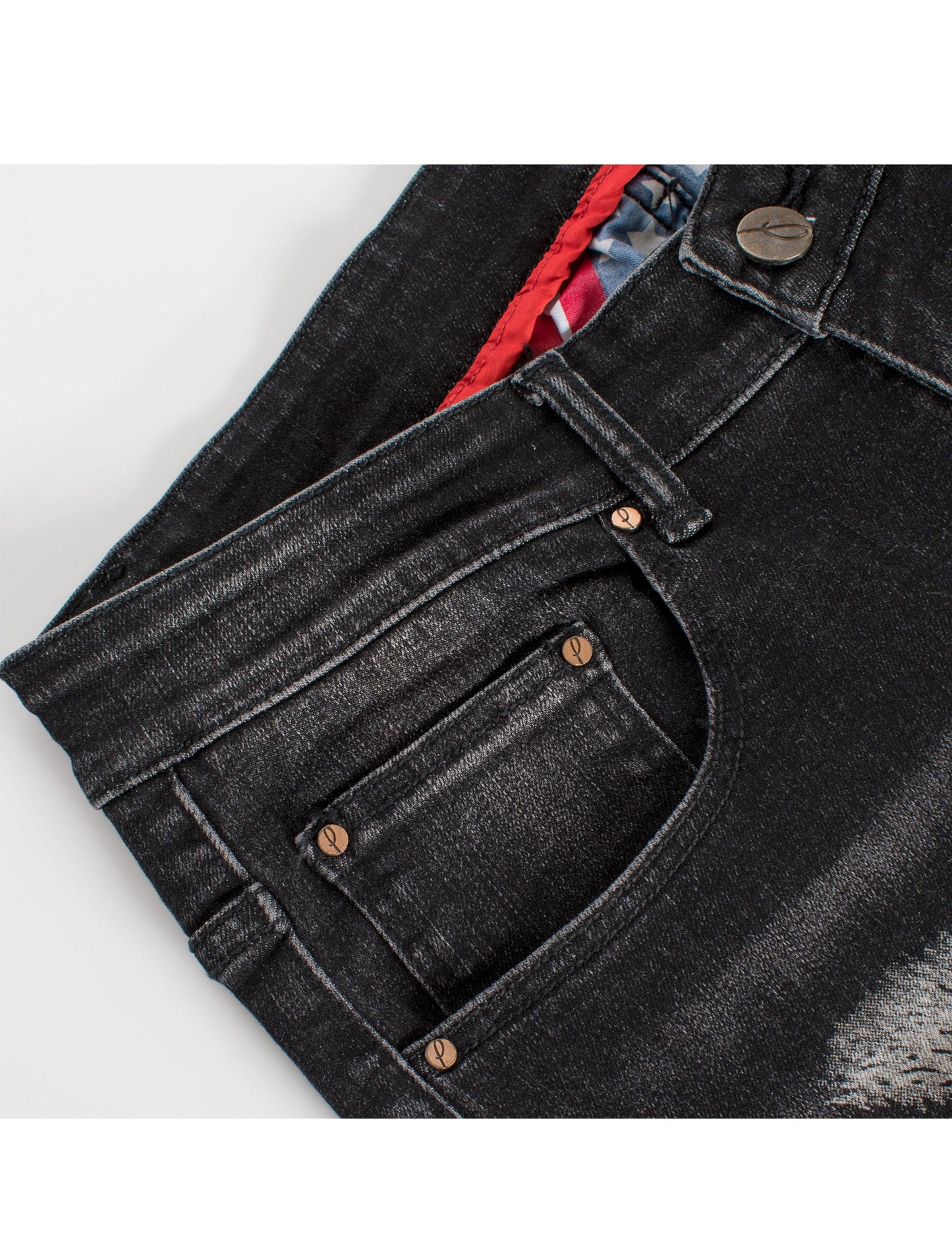 Tigger Motif on Skinny black denim