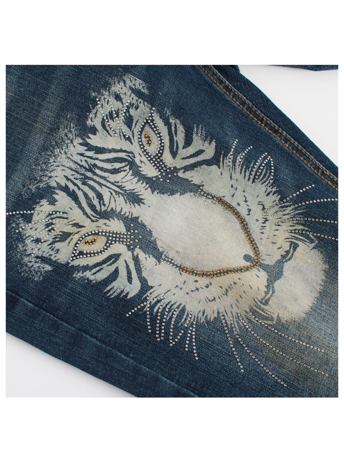 Tigger Motif on Skinny Blue denim
