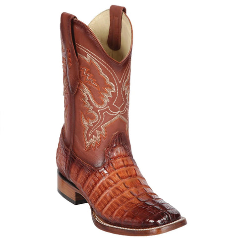 Caiman Tail Square Toe Boots