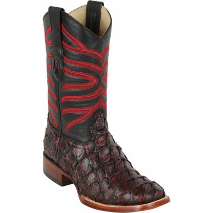Botas de Pescado Pirarucu Original en Horma Rodeo Cuadrada