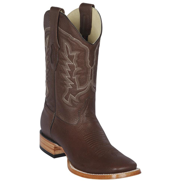 Brown Square Toe Boots