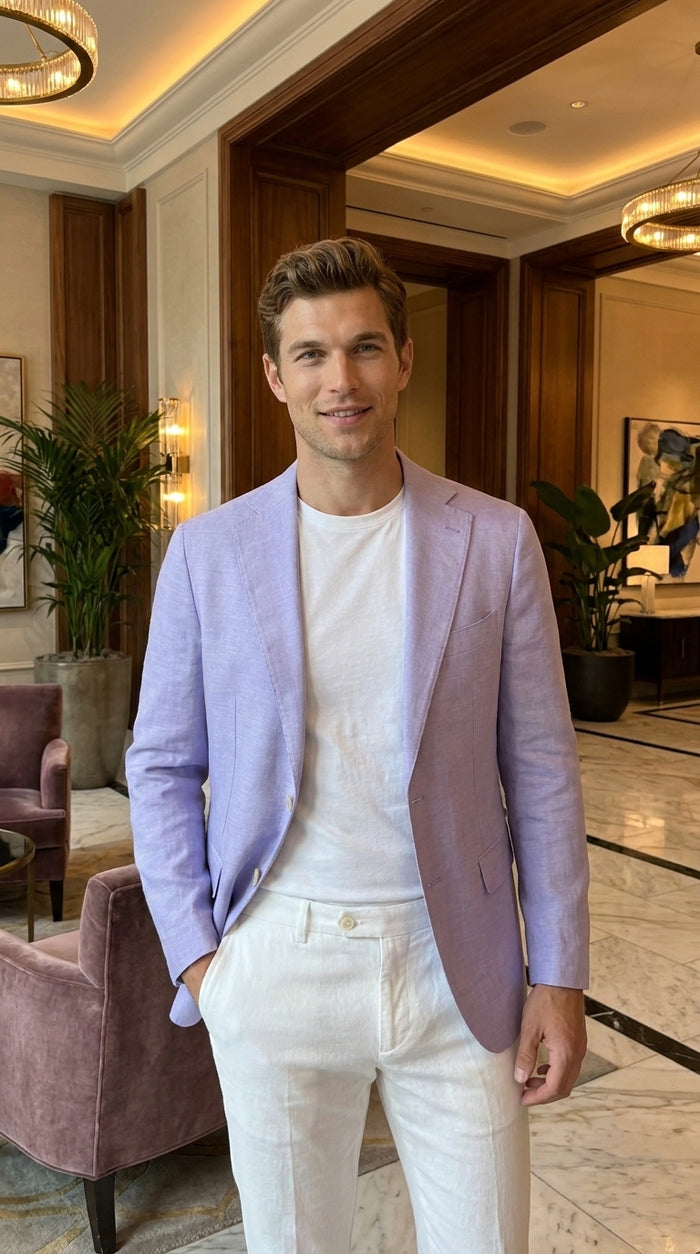 Men’s Lavender Sport Coat – Two-Button Wedding, Business and Smart Casual Blazer