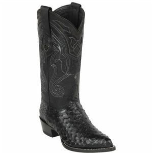 Men's Black Ostrich Boots