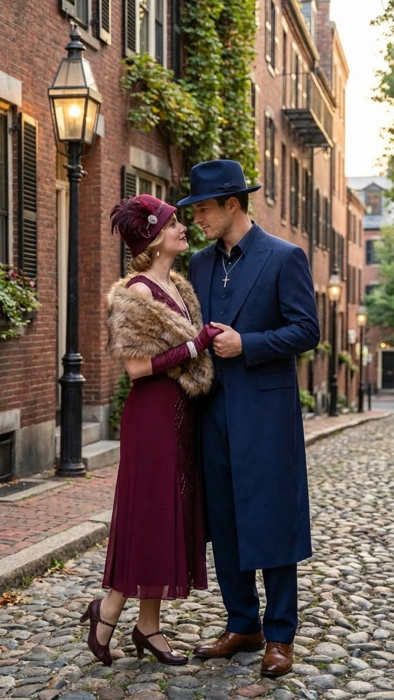 Mens Navy Blue 1920s Zoot Suit – Long Mafia Gangster Three-Piece Vintage Costume Set Suit Pachuco Style