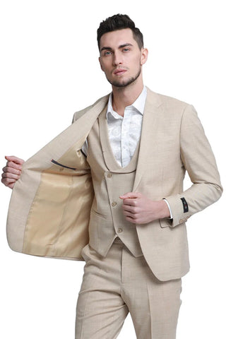 Tan Suits For Wedding - Tan Groomsmen Suits - Tan  Wedding  Tuxedo - Men's Tuxedo USA