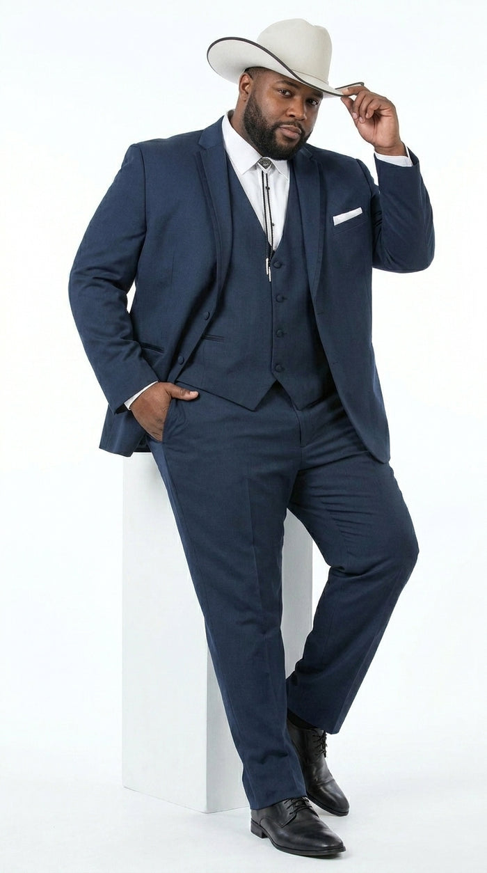 Men’s Slate Blue Western Sport Coat with Two Button Front, Notch Lapel Designer Blazer Jacket