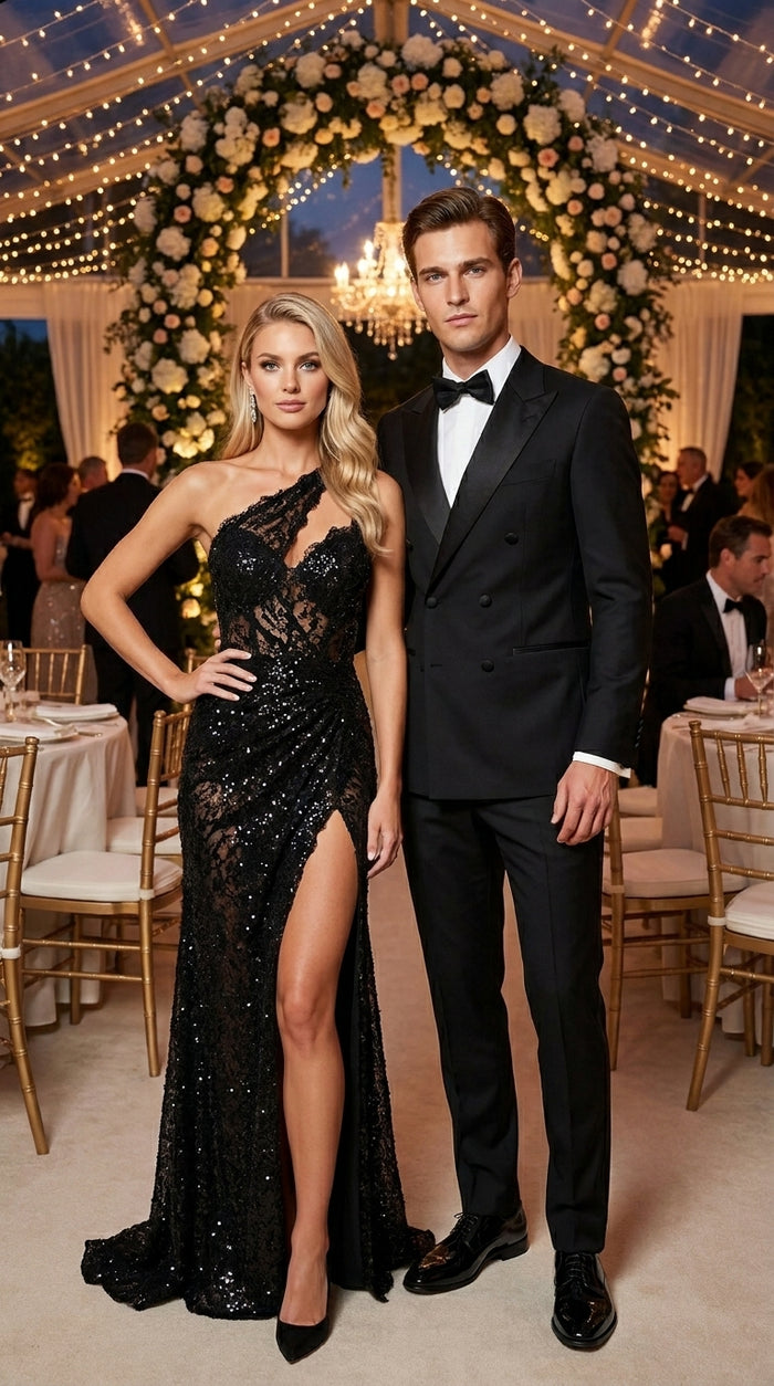 Men’s Black Double Breasted Tuxedo Jacket with Satin Peak Lapel, Formal Wedding Dinner Blazer