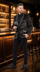 men-s-crocodile-alligator-exotic-skin-texture-blazer-slim-fit-designer-jacket-with-satin-lapels-for-formal-and-party-wear-in-black-color