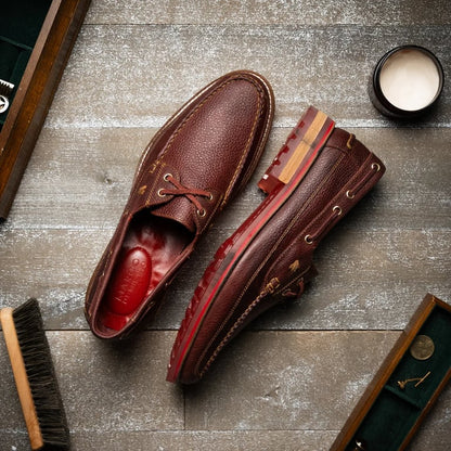 Marco Di Milano Amalfi Wine Premium Calf Leather Boat Shoes - view 8