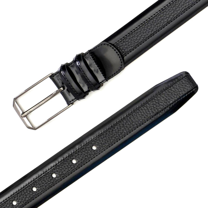 Mezlan Leather & Deerskin Belt - Luxury Italian Crafted