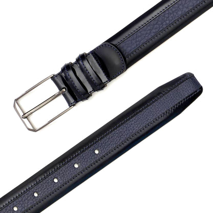 Mezlan Leather & Deerskin Belt - Luxury Italian Crafted
