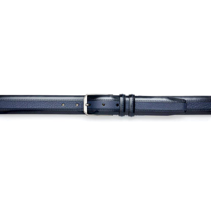 Mezlan Leather & Deerskin Belt - Luxury Italian Crafted