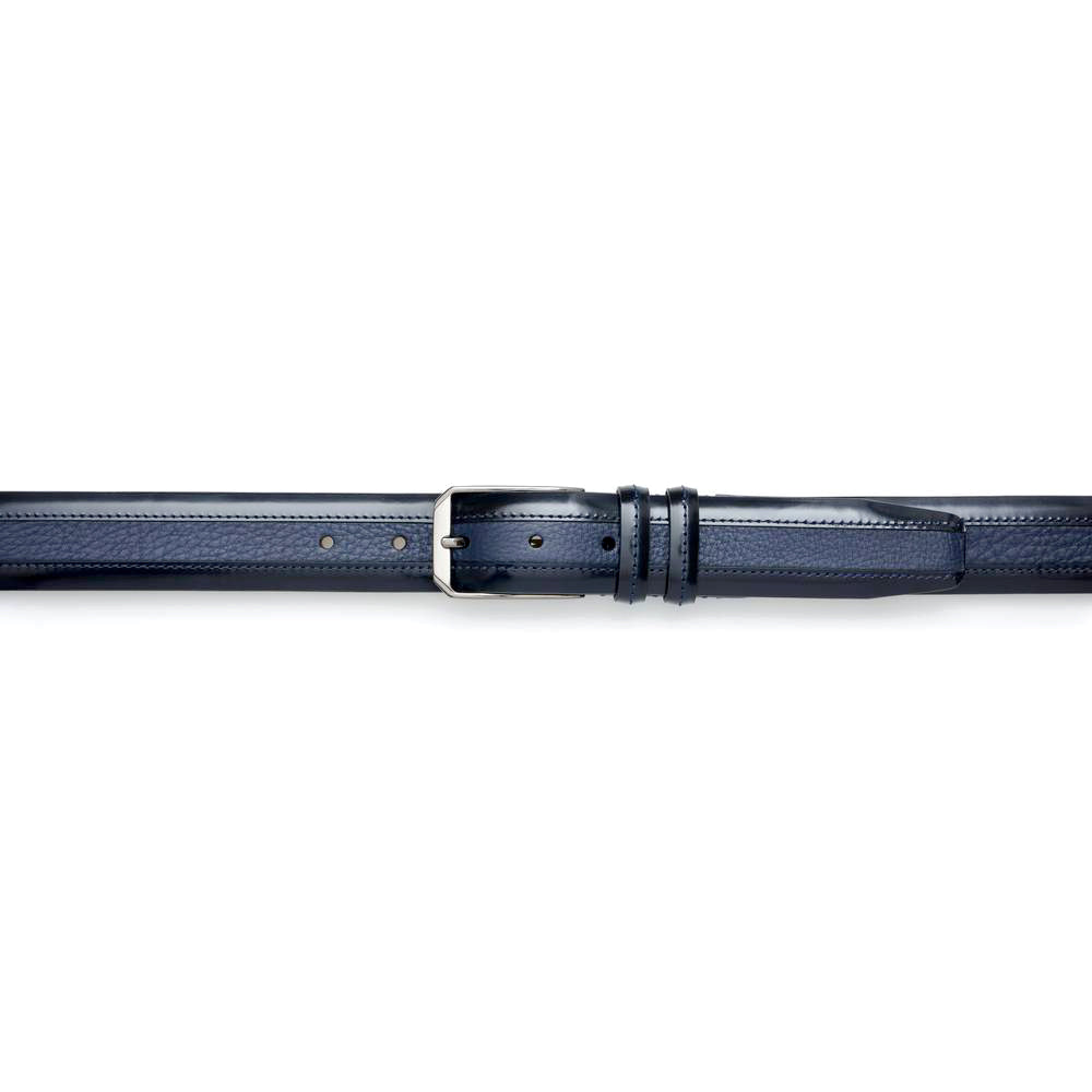 Mezlan Leather & Deerskin Belt - Luxury Italian Crafted