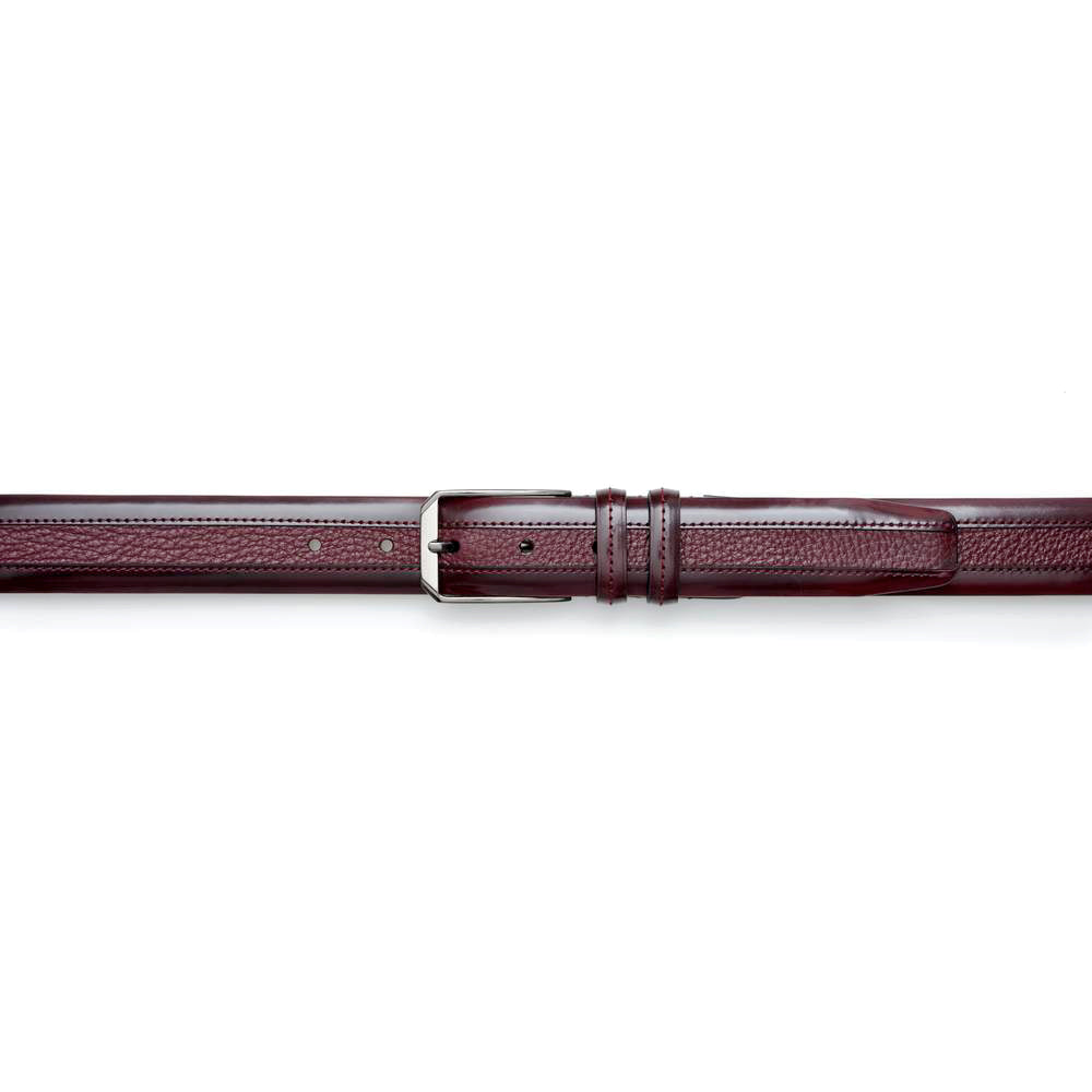 Mezlan Leather & Deerskin Belt - Luxury Italian Crafted