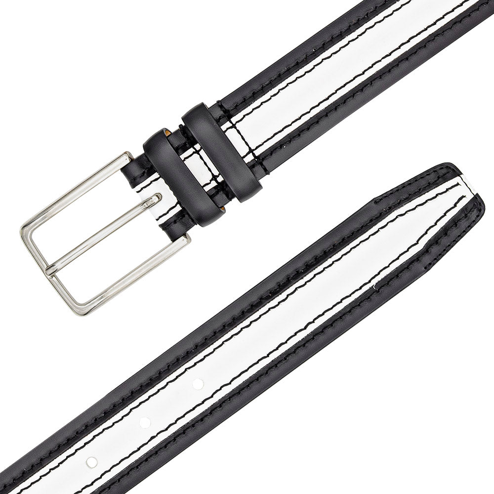 Mezlan Two-Tone Leather Belt for Men