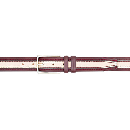 Mezlan Two-Tone Leather Belt for Men