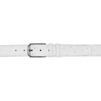 Mezlan Ostrich Leather Belt - Luxurious Italian Craftsmanship