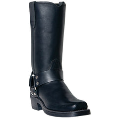 dingo-black-womens-leather-motor-cycle-boots - Size: 6m