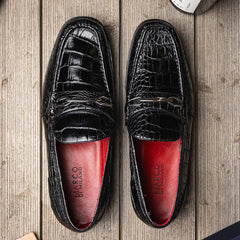 marco-di-milano-hugo-mens-shoes-black-stylish-exotic-alligator-horsebit-loafers