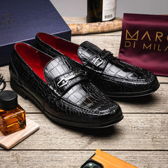 marco-di-milano-hugo-mens-shoes-black-stylish-exotic-alligator-horsebit-loafers