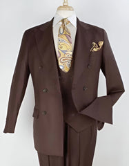 double-breasted-suits-vested-suits-wool-fabric-apolo-king-brand-solid-brown-suit